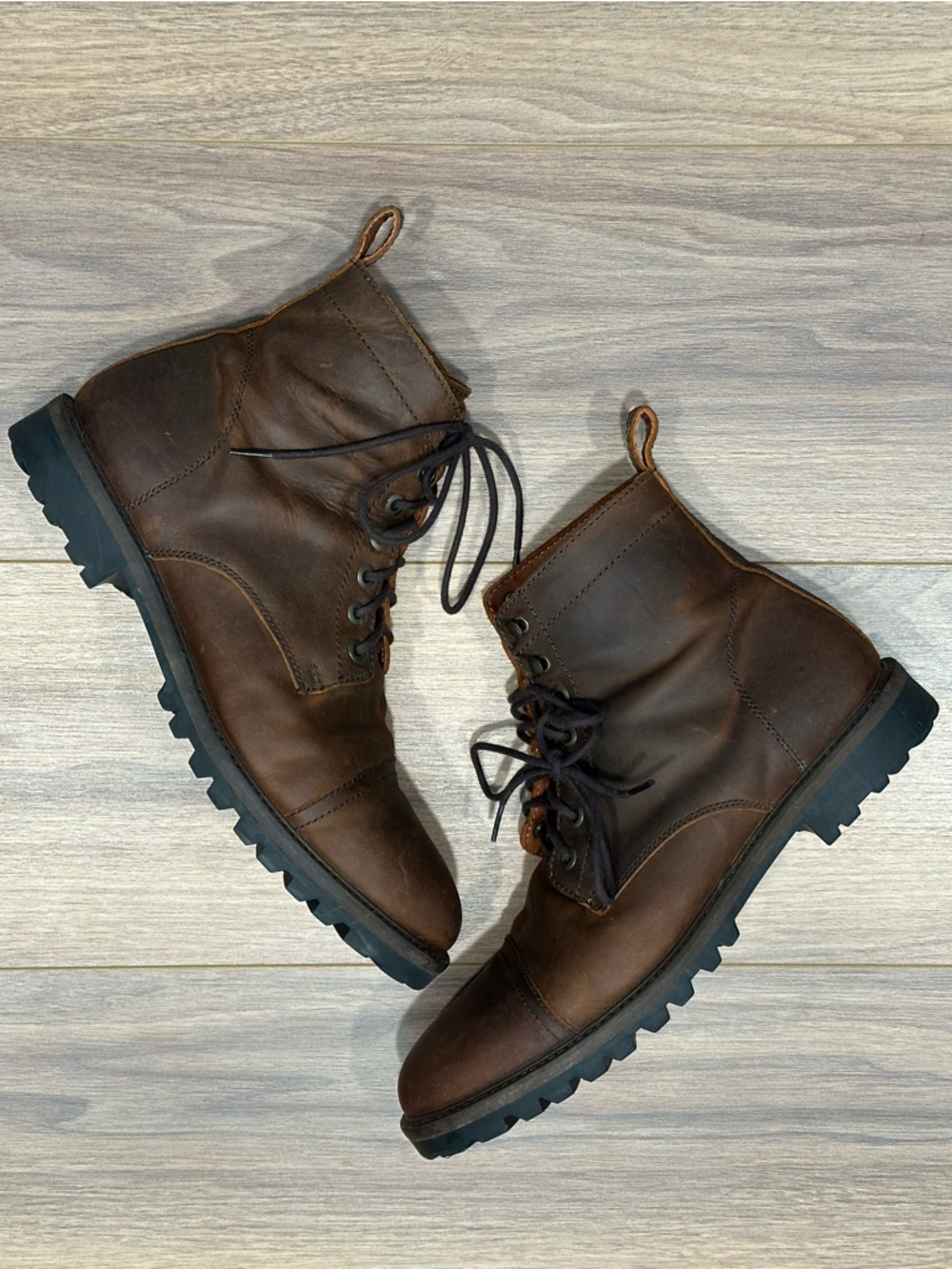Portland Leather Goods Patina Breaker Boots in Canyon Brown Size Mens 12 - Picture 7 of 11